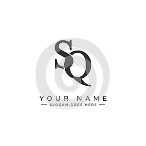 SQ Vector Logo Template - Simple Icon for Initial Letter S and Q Monogram