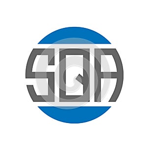 SQA letter logo design on white background. SQA creative initials circle logo concept. SQA letter design