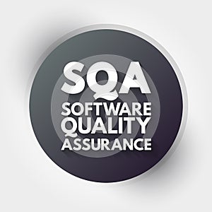 SQA - Software Quality Assurance acronym, business concept background