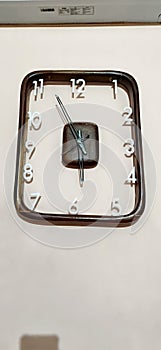 Sqare wall clock with 3D number photo