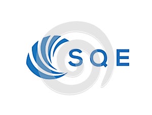SQE letter logo design on white background. SQE creative circle letter logo concept.