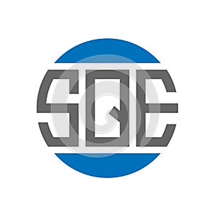 SQE letter logo design on white background. SQE creative initials circle logo concept. SQE letter design