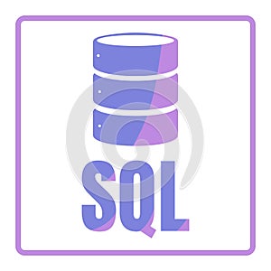 SQL Database Icon Logo Design UI or UX App