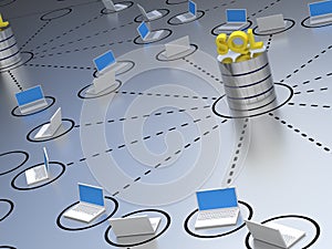 SQL Database within a network photo