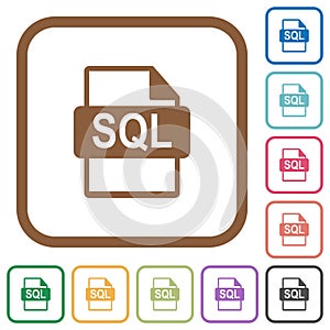 SQL file format simple icons