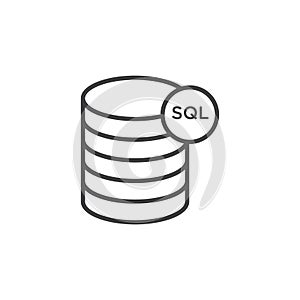SQL icon vector set on white background