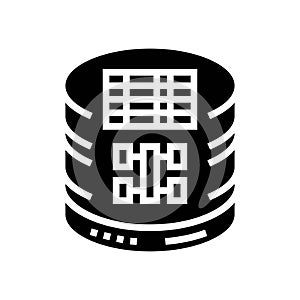 sql query database glyph icon vector illustration