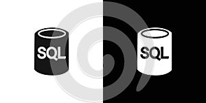 SQL server icon Flat line illustration