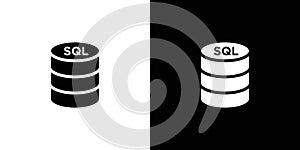 SQL server icon logo set vector