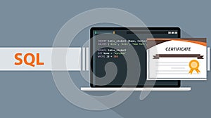 Sql structured query languages programming online learning certification school