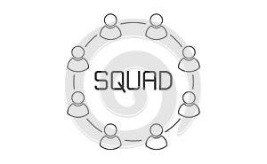 Squad gang team group icon