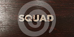 Squad - grungy wooden headline on Maple - 3D rendered royalty free stock image