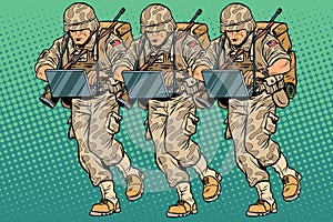 Squad modern cyber soldier