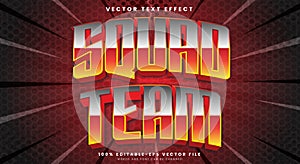 Squad Team editable text effect template