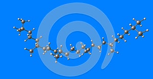 Squalane molecular structure isolated on blue photo