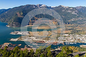 Squamish Howe Sound port in fall