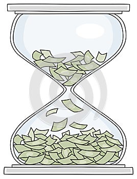 Squandering money in an hourglass