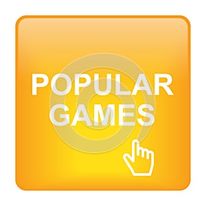 popular games icon button on white