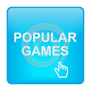 popular games icon button on white