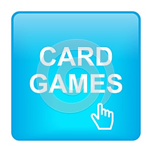 card games icon button on white