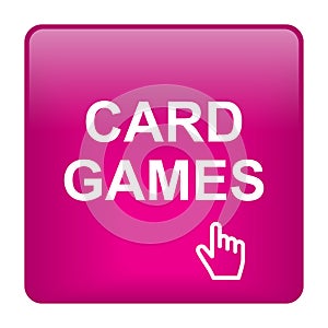 card games icon button on white