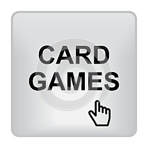 card games icon button on white