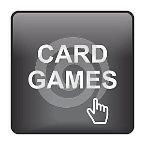 card games icon button on white