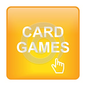 card games icon button on white