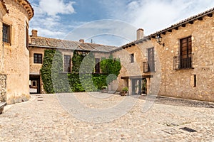 Square of abside in Pedraza, Segovia, Spain