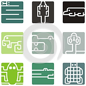 Square animal icons