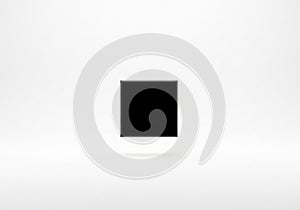 The square appears to hover, casting a faint, subtle shadow beneath it