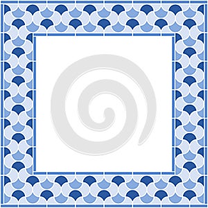 Blue arabic frame