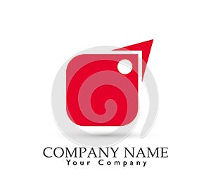 Square arrow logo vector