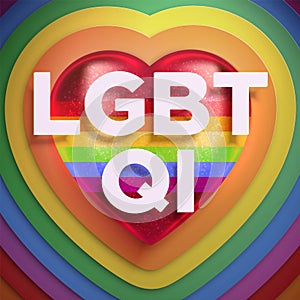 Square banner, vector illustration about LGBTQI movement.