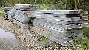 Square Bar Steel with a Silver Coated Paint Construction Material for new Building, Construction Site land area