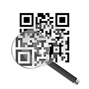 Square Barcode Magnifying Glass