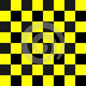 Square black and yellow for background, seamless checker yellow and black pattern photo