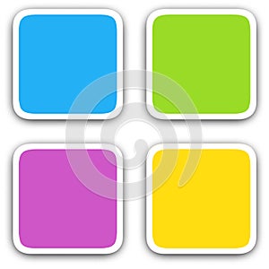 Square blank icons photo