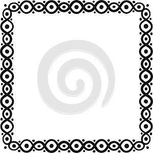 Square border with circles and dots