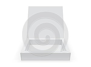 Square box  isolated on white background vector mock up