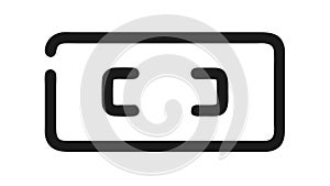 Square Brackets Button UI Element Icon, vector design Generative AI