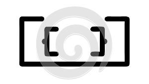 Square Brackets Code Symbol Outline Icon, vector design Generative AI