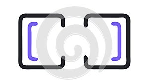 Square Brackets Outline Vector Icon, vector design Generative AI