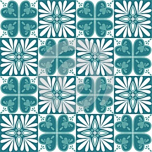 Square ceramic tile vector illustration for mediterranean design