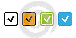 Square checklist icon. Vector illustration. EPS 10.