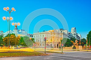 Square of Cibeles Plaza Cibeles and view on House of America photo