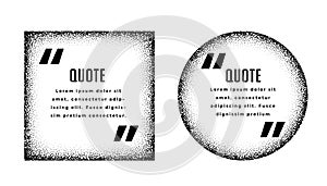 Square and circle quote frames design set