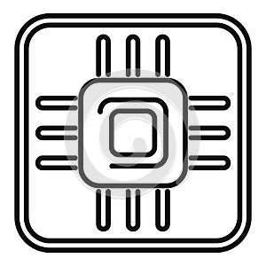 Square cpu chip icon representing computing power