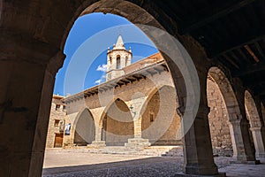 Square of Cristo Rey in Cantavieja, Teruel, Spain