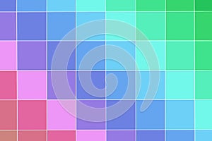 Square Design on a Colorful Rainbow